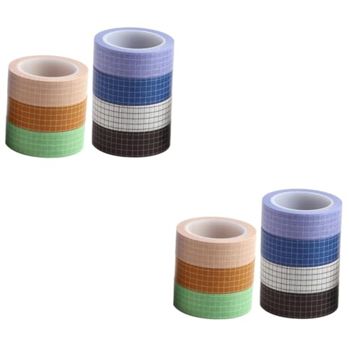 HOODANCOS 2 Sätze Teiliges Dekoratives Washi Klebeband Mit Karomuster Für Scrapbooking Tagebuch Und Diy Projekte Einfach Ablösbar Rückstände 7 Stück * 2 von HOODANCOS