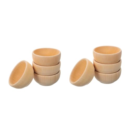 HOODANCOS 2 Sätze Teiliges Diy Holzschalen Set Naturbelassenem Holz Kleine Holzschalen Für Kreative Bastelprojekte Für Dekoration 4 Stück * 2 HOODANCOS 2 Sätze Teiliges Diy Holzschalen Set Naturbelassenem Holz Kleine Holzschalen Für Kreative Bastelprojekte Für Dekoration 4 Stück * 2 von HOODANCOS