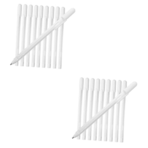 HOODANCOS 2 Sätze Textmarker Weiß Whiteboard-marker Grafische Markierungen Dauerhaft Tinte Whiteboardstift Planke Zeichenstifte Unterzeichnungsmarkierungen Plastik 10 Stück * 2 von HOODANCOS