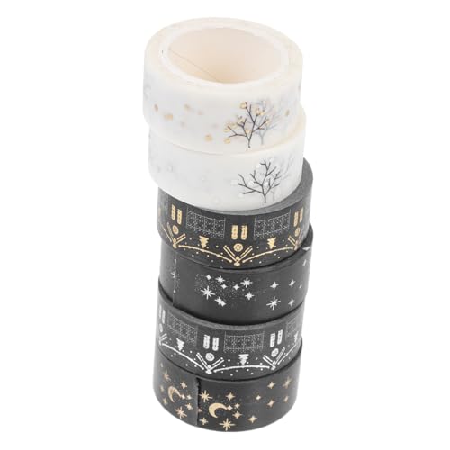 HOODANCOS 2 Sätze Washi Tape Dekorative Klebebänder Mit Gold Und Silberprägung Vielseitig Für Scrapbooking Journaling Und Diy Projekte Für Bastler 6 Rollen * 2 HOODANCOS 2 Sätze Washi Tape Dekorative Klebebänder Mit Gold Und Silberprägung Vielseitig Für Scrapbooking Journaling Und Diy Projekte Für Bastler 6 Rollen * 2 von HOODANCOS
