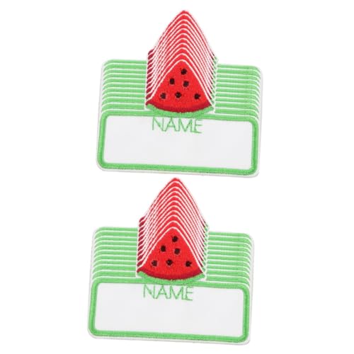 HOODANCOS 2 Sätze Wassermelonen-namensaufkleber Schlichter Namensschild-aufkleber Patch Aufnähen Stoffetiketten Kind Kleideretiketten Kleidung Polyesterfaden 10 Stück * 2 HOODANCOS 2 Sätze Wassermelonen-namensaufkleber Schlichter Namensschild-aufkleber Patch Aufnähen Stoffetiketten Kind Kleideretiketten Kleidung Polyesterfaden 10 Stück * 2 von HOODANCOS