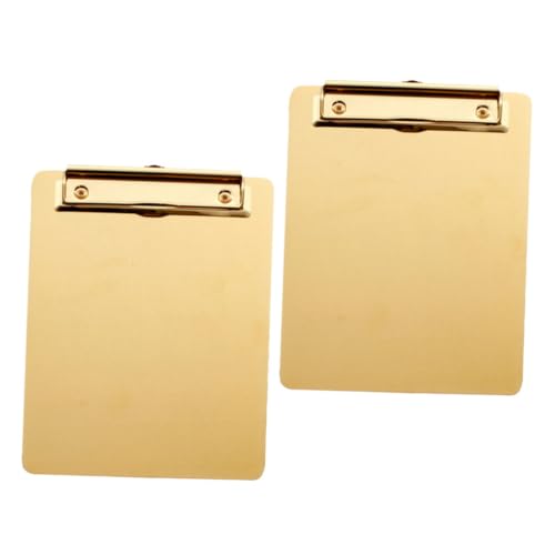 HOODANCOS 2 Stück Aktenaufbewahrungstafel-clip Bretter Planke Optische Zeichentafel Zwischenablage Klemmbrett Aus Metall Klemmbrett Aus Edelstahl Klemmbretthalter Golden Rostfreier Stahl HOODANCOS 2 Stück Aktenaufbewahrungstafel-clip Bretter Planke Optische Zeichentafel Zwischenablage Klemmbrett Aus Metall Klemmbrett Aus Edelstahl Klemmbretthalter Golden Rostfreier Stahl von HOODANCOS