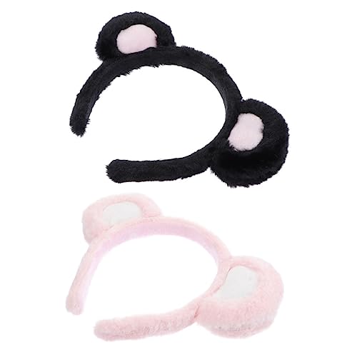 HOODANCOS 2 Stück Bärenohren Haarreifen Niedliche Tragbare Haarschmuck für Kostümpartys Cosplay Halloween Wiederverwendbare Accessoires für Frauen von HOODANCOS
