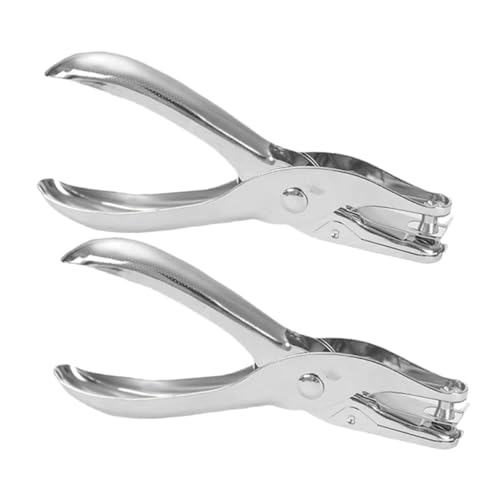 HOODANCOS 2 Stück Einzellocher, Metall-handlocher, Für Diy-basteletiketten Und Scrapbooking von HOODANCOS