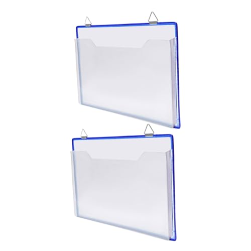 HOODANCOS 2 Stück Hängende Dokumententasche aktenaufbewahrungsbox aktenordner Transparente Dokumententasche Aufbewahrungstasche für Dokumente Aktenhalter an der Wand montiert Plastik Blue HOODANCOS 2 Stück Hängende Dokumententasche aktenaufbewahrungsbox aktenordner Transparente Dokumententasche Aufbewahrungstasche für Dokumente Aktenhalter an der Wand montiert Plastik Blue von HOODANCOS