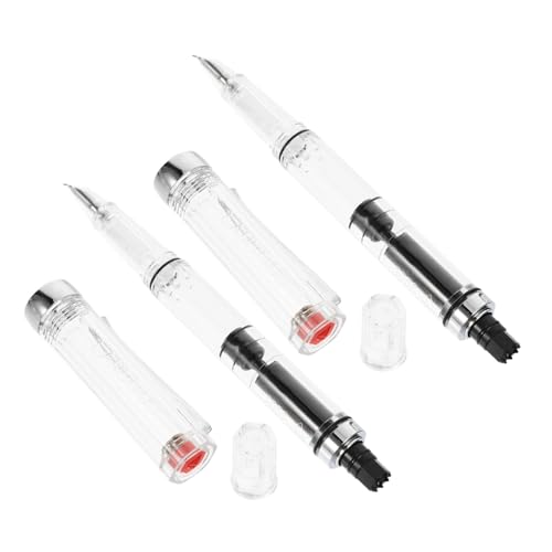 HOODANCOS 2 Stück Kalligraphiestift Zeichnung Tinte Wieder Auffüllbar Goldener Stift Füller Füllfederhalter Kalligraphie-übungsstift Büro Stift Reisestift Transparent Plastik HOODANCOS 2 Stück Kalligraphiestift Zeichnung Tinte Wieder Auffüllbar Goldener Stift Füller Füllfederhalter Kalligraphie-übungsstift Büro Stift Reisestift Transparent Plastik von HOODANCOS