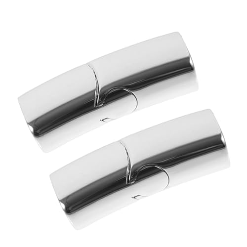 HOODANCOS 2 Stück Magnetverschlüsse Und -verschlüsse, Edelstahl-armbandverschlüsse, Flache Verschluss-endkappen Für Die Herstellung Von Schmuckarmbändern, Lederbandende, Silber HOODANCOS 2 Stück Magnetverschlüsse Und -verschlüsse, Edelstahl-armbandverschlüsse, Flache Verschluss-endkappen Für Die Herstellung Von Schmuckarmbändern, Lederbandende, Silber von HOODANCOS