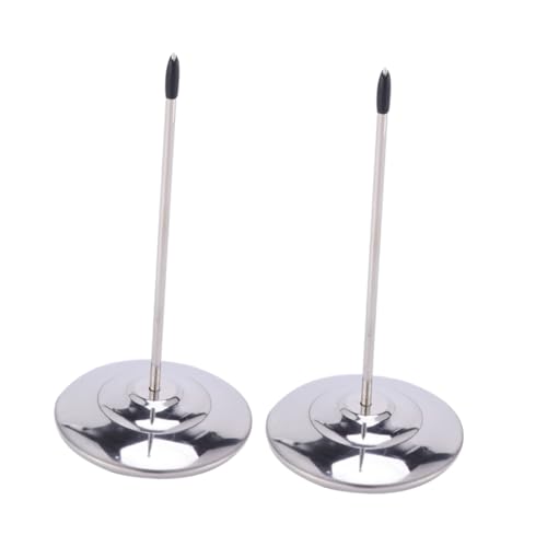 HOODANCOS 2 Stück Menühalter Spike Stäbe Dekorativer Papierhalter für Restaurant Büro und Küche Langlebig Elegante Oberfläche für Quittungen und Rechnungen von HOODANCOS