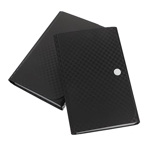 HOODANCOS 2 Stück Mini Dokumentenordner Tragbare Aktenmappe mit Fächern für Quittungen Karten und Unterlagen Geeignet für Büro und Haushalt von HOODANCOS