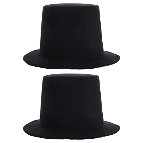HOODANCOS 2 Stück Mini Puppenhüte DIY Bastel für Dekoration und Schulprojekte Schwarz für Kreative Bastelarbeiten von HOODANCOS