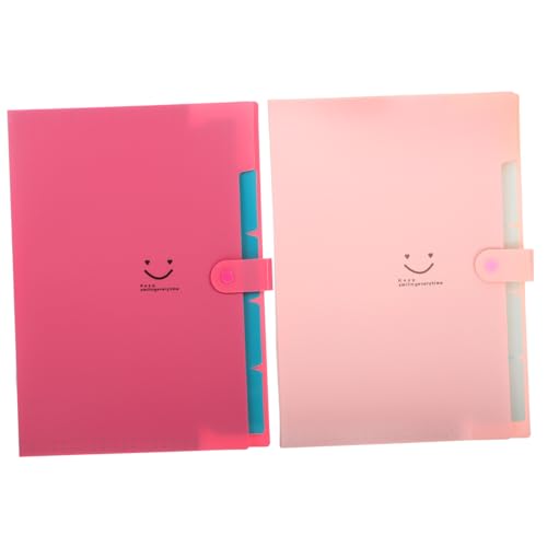 HOODANCOS 2 Stück Ordner Briefpapier Akkordeon Foolscap-Ordner Ordner mit Trennwänden faltbar doppelt Organisator aus Papier Dateiorganisator Organisatoren farbig falten Ordner-Organizer Abs von HOODANCOS