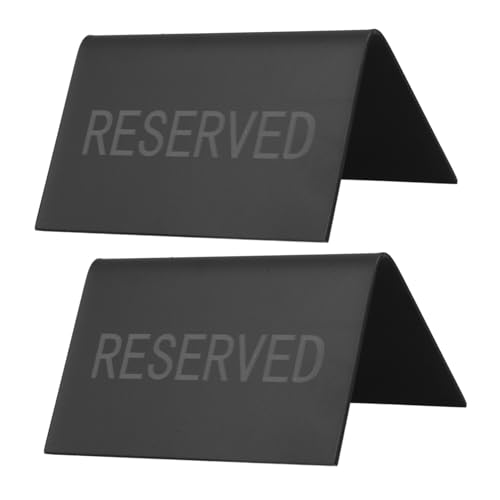 HOODANCOS 2 Stück Platzreservierungsschild Tischreservierungsschild Für Restaurants Ort Besprechungsbankett Reservierte Schilder Hängend Party Reserviertes Zeichen Das Rostfreier Stahl Black von HOODANCOS