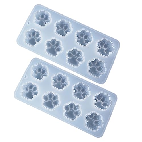 HOODANCOS 2 Stück Silikon Katzenpfoten Formen DIY Epoxidharz Gießform für Kreative Bastelarbeiten für Schmuck und Dekoration Tragbar und Leicht zu Lagern von HOODANCOS