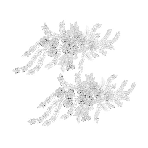HOODANCOS 2 Stück Stickerei Accessoires Dekore Zum Aufnähen Von Blumenapplikationen Blumen Pailletten Applikation Blumen Pailletten Applikation Für Kleid Weißes Polyester HOODANCOS 2 Stück Stickerei Accessoires Dekore Zum Aufnähen Von Blumenapplikationen Blumen Pailletten Applikation Blumen Pailletten Applikation Für Kleid Weißes Polyester von HOODANCOS