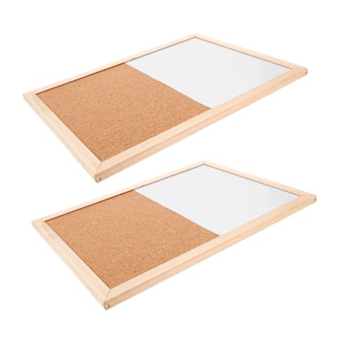 HOODANCOS 2 Stück Whiteboard Korktafel Whiteboard Pinnwand Pinnwände Für Wände Zeichenbrett Trocken Abwischbare Tafel Kombinationstafel Korktafeln Für Die Wand Korktafel Klein von HOODANCOS