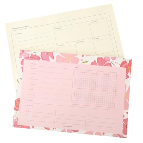 HOODANCOS 2 Stück Wochenplaner Multifunktionsnotiz Notizblock Zu Machen Agenda Notebook To-do List Notepad Tagesplaner-notizbuch Buch Planen Planungsbuch Zeitplan Notizbuch Papier HOODANCOS 2 Stück Wochenplaner Multifunktionsnotiz Notizblock Zu Machen Agenda Notebook To-do List Notepad Tagesplaner-notizbuch Buch Planen Planungsbuch Zeitplan Notizbuch Papier von HOODANCOS