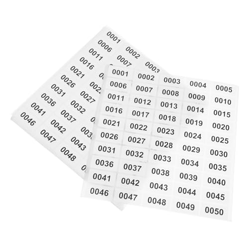 HOODANCOS 20 Blatt Numerisches Etikett Klassifizierung Digitales Etikett Etiketten Rechteckig Schüttgut Aufkleber Mit Zahlen Seriell Vinyl Für Nummernklassifizierungsaufkleber Papier HOODANCOS 20 Blatt Numerisches Etikett Klassifizierung Digitales Etikett Etiketten Rechteckig Schüttgut Aufkleber Mit Zahlen Seriell Vinyl Für Nummernklassifizierungsaufkleber Papier von HOODANCOS