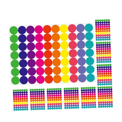 HOODANCOS 20 Blatt Punktaufkleber Kleine Runde Aufkleber Flohmarktaufkleber Siegelaufkleber Siegeletiketten Für Lebensmitteleinzelhandelspakete Ablösbare Aufkleber Etiketten Für von HOODANCOS