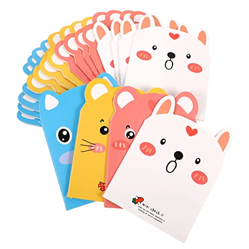 HOODANCOS 20 Schwein Tragbares Buch Kinderzeitschrift Für Notizbilder Pastell Notizbuch Pads Gepunktet Klein Mini Spiral- Linien Notizen Notizbücher Schreiben Schwarz Papier von HOODANCOS