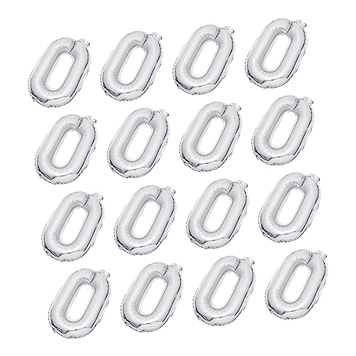 HOODANCOS 20 Stück Aluminium Folienballons Silber Party Deko für Geburtstagsfeiern Wiederverwendbare Luftballons für Zuhause Bars und Clubs von HOODANCOS