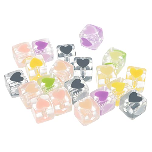 HOODANCOS 20 Stück Haarschmuck Mit Perlen Farbige Perlen Quadratische Lose Perlen Klare Würfelperlen Perlen Für Schmuckhersteller Reiz Halskette Klare Perlen Bunte Armbänder Acryl HOODANCOS 20 Stück Haarschmuck Mit Perlen Farbige Perlen Quadratische Lose Perlen Klare Würfelperlen Perlen Für Schmuckhersteller Reiz Halskette Klare Perlen Bunte Armbänder Acryl von HOODANCOS