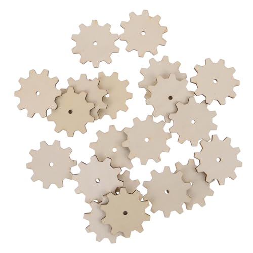 HOODANCOS 20 Stück Holzausschnitte malen Carving Material für Basteln Ausschnitte Handwerk kreativer holzausschnitt Zahnradausschnitt aus Holz Holzgetriebe Ornament Beige HOODANCOS 20 Stück Holzausschnitte malen Carving Material für Basteln Ausschnitte Handwerk kreativer holzausschnitt Zahnradausschnitt aus Holz Holzgetriebe Ornament Beige von HOODANCOS