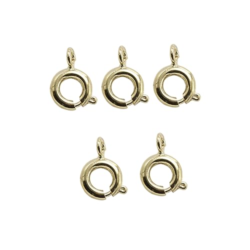 HOODANCOS 20 Stück Legierte Feder Ring Verschlüsse für DIY Schmuckherstellung Verbindungsverschlüsse für und Armbänder Gold von HOODANCOS