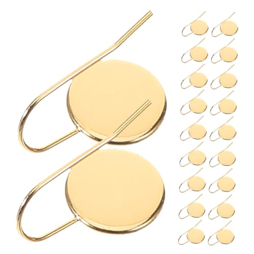 HOODANCOS 20 Stück Ohrhaken Cabochon Trays Schmuckherstellung Zubehör für Diy Ohrringe Gold Innendurchmesser von HOODANCOS
