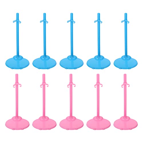 HOODANCOS 20 Stück Puppenständer für Hochzeitspuppen Halterungen mit Pinken und Blauen Clips für Stabile Präsentation von Figuren von HOODANCOS