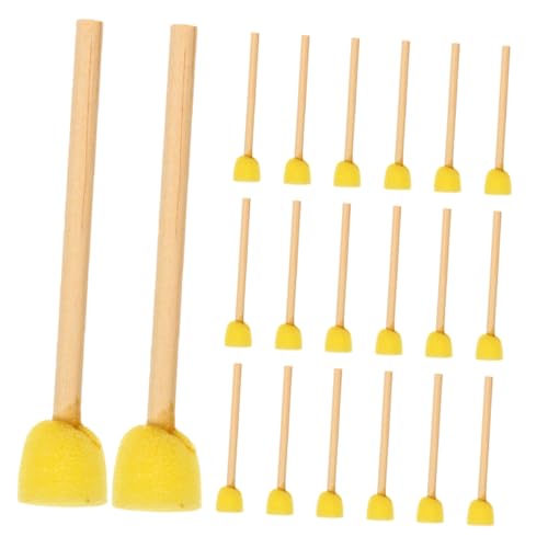 HOODANCOS 20 Stück Schwammbürste Werkzeug Kunst- Und Bastelschwämme Malpinsel Kunstschwämme Für Diy Bastelschwämme Schwammpinsel Zum Basteln Kunstpinsel Aus Schaumstoff Holz Yellow HOODANCOS 20 Stück Schwammbürste Werkzeug Kunst- Und Bastelschwämme Malpinsel Kunstschwämme Für Diy Bastelschwämme Schwammpinsel Zum Basteln Kunstpinsel Aus Schaumstoff Holz Yellow von HOODANCOS
