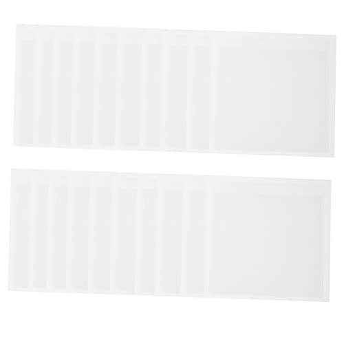 HOODANCOS 20 Stück Selbstklebende Transparente Kartenhüllen für Etiketten PVC Kartenhalter für Labels Aufbewahrungslösungen für und Lager von HOODANCOS