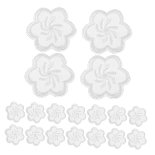 HOODANCOS 20 Stück Stoffpatch Applikationsaufnäher Flicken für Jacken floral gestickter Aufnäher Patches nähen kleine Kleiderflicken Fellflecken Polyesterfaden Weiß HOODANCOS 20 Stück Stoffpatch Applikationsaufnäher Flicken für Jacken floral gestickter Aufnäher Patches nähen kleine Kleiderflicken Fellflecken Polyesterfaden Weiß von HOODANCOS