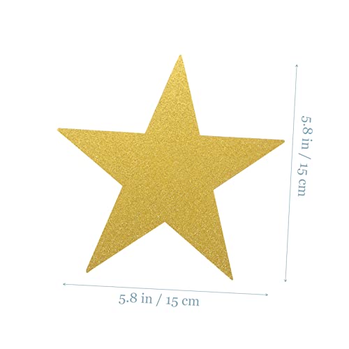 HOODANCOS 20 Stück Teiliges Glitzernde Papier Ausschnitte Doppelseitig Bedruckte Diy Wanddekoration für Klassenzimmer Pinnwand Party Kreative Bastelmaterialien in Gold von HOODANCOS