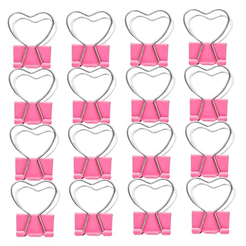 HOODANCOS 20 Stück Teiliges Kleine Rosa Herz Büroklammern aus Metall Dekorative Papierclips für Dokumentenorganisation Sanft zu Papier Langlebig für Büro und Schule von HOODANCOS
