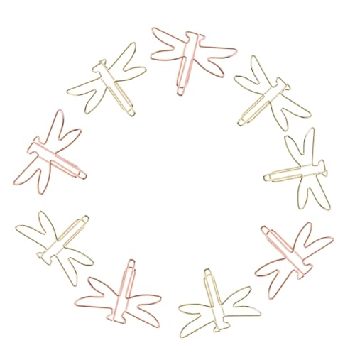 HOODANCOS 20 Stück Teiliges Kreative Insekten Büroklammern aus Zinklegierung Stabile und Dekorative Papierclips in Gold und Roségold Praktische Memo Dokumentenhalter für Büro und Schule von HOODANCOS