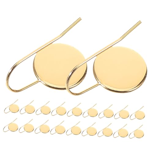 HOODANCOS 20 Stück Teiliges Ohrring Rohlinge aus Edelstahl Innenmaß Goldene Lünette Ohrhaken mit Verschweißtem Tray Langlebig und Formbeständig für DIY Schmuckherstellung und von HOODANCOS