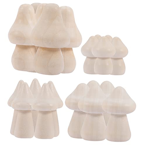 HOODANCOS 20 Stück Teiliges Unbemalte Holzpilze Natürliche Mini Holzfiguren zum Bemalen DIY Bastelset für Kreative Farbgestaltung Glatte Oberfläche für Bastelprojekte und Wohnkultur HOODANCOS 20 Stück Teiliges Unbemalte Holzpilze Natürliche Mini Holzfiguren zum Bemalen DIY Bastelset für Kreative Farbgestaltung Glatte Oberfläche für Bastelprojekte und Wohnkultur von HOODANCOS