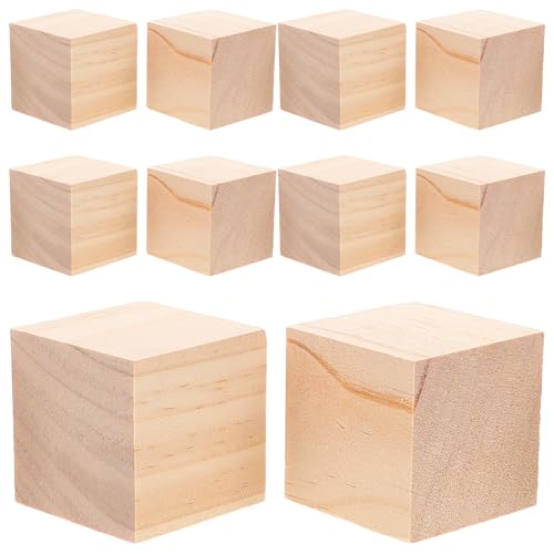 HOODANCOS 20 Stück Unbehandelte Holzblöcke für Diy Projekte Glatte Oberfläche zum Bemalen und Basteln für Kreativstunden und Familienaktivitäten von HOODANCOS