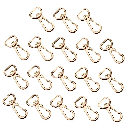 HOODANCOS 20 Stück Zinklegierungs Schwenkverschlüsse Praktische Taschenhaken und Zubehör für Schlüsselanhänger DIY Bag Accessoires Multifunktionale Halterung Gold von HOODANCOS