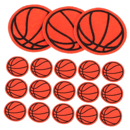 HOODANCOS 20 Stück kleine Kleiderflicken Sportapplikation bestickt Kleidungsflicken Applikationen Neuheit Patches Cartoon-Hut-Patches Aufnäher für Sportbälle Polyesterrad von HOODANCOS
