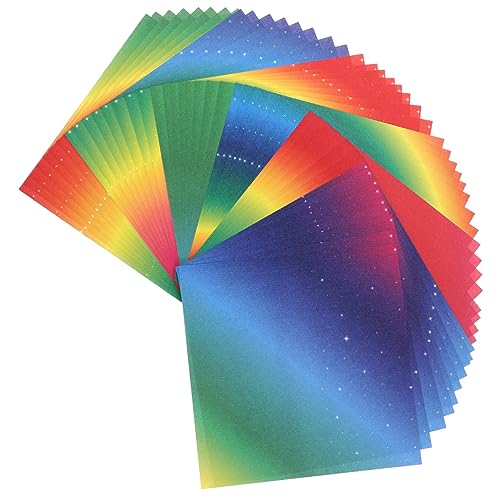 HOODANCOS 200 Blatt Doppelseitiges Farbiges Origami DIY Bastelpapier Doppelseitiges Faltpapier Exquisites Origami Papier Quadratisches Bastelpapier Kinder Origami Papier Quadratisches von HOODANCOS