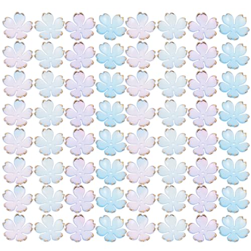 HOODANCOS 200 Stück Acryl-blüten-perlkappen mit Farbverlauf Spacer Bead Caps für DIY Schmuckherstellung Leichte Langlebige Schmuckzwischenstücke für Halsketten Armbänder und Bastelprojekte von HOODANCOS