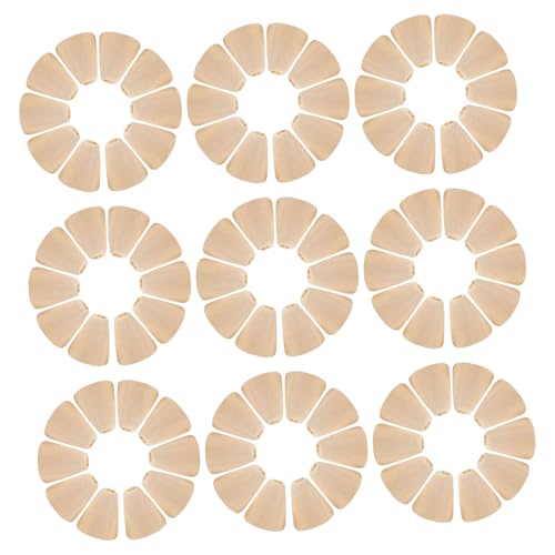 HOODANCOS 200 Stück Handperlenmaterial Schmuck Holzperlen Kegelperlen Charms Kegelförmige Perlen DIY Schmuckperlen Weihnachtsbastelperlen Kegelförmige Abstandsperlen Beige Bambus von HOODANCOS