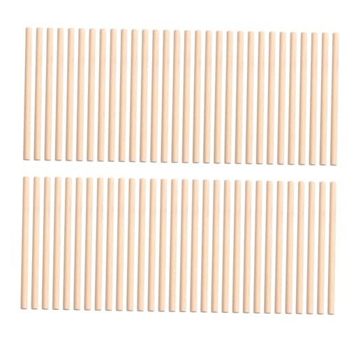 HOODANCOS 200 Stück Runde Holzstäbe Stabile Holzdübel zum Basteln Modellbau DIY Handwerkszubehör für Holzarbeiten und Spielzeugherstellung HOODANCOS 200 Stück Runde Holzstäbe Stabile Holzdübel zum Basteln Modellbau DIY Handwerkszubehör für Holzarbeiten und Spielzeugherstellung von HOODANCOS