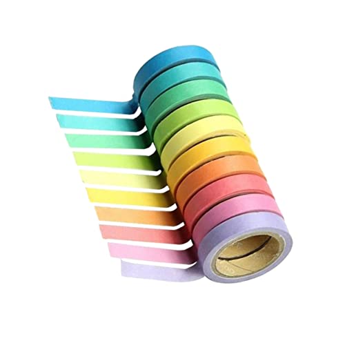 HOODANCOS 20Rollen Washi Papierband Einfarbiges DIY Band Dekoratives Klebeband für Fotoalben Scrapbooking und Geschenkverpackungen für Journaling von HOODANCOS