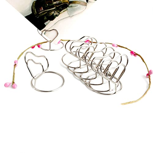 HOODANCOS 20Stücke Herzform Tischnummernhalter aus Draht Eleganter Kartenhalter für Hochzeiten Geburtstagsfeiern Babypartys und Stabiler Halter für Notizen Menükarten HOODANCOS 20Stücke Herzform Tischnummernhalter aus Draht Eleganter Kartenhalter für Hochzeiten Geburtstagsfeiern Babypartys und Stabiler Halter für Notizen Menükarten von HOODANCOS