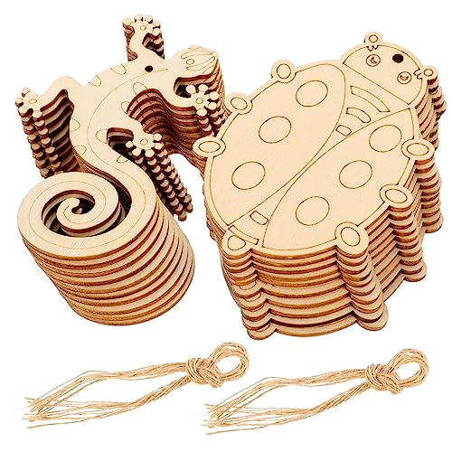 HOODANCOS 20Stücke Holzgraffiti Anhänger für DIY Bastelprojekte Unvollendete Holzfiguren Verschiedenen Insektenformen für Hochzeiten Partys HOODANCOS 20Stücke Holzgraffiti Anhänger für DIY Bastelprojekte Unvollendete Holzfiguren Verschiedenen Insektenformen für Hochzeiten Partys von HOODANCOS