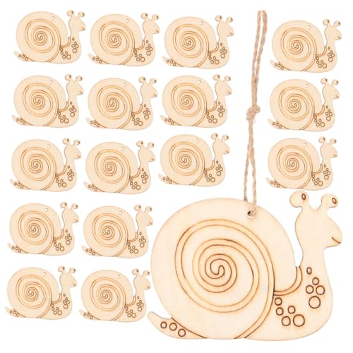 HOODANCOS 20pcs Schneckenform Holzscheiben Für Diy-malerei HOODANCOS 20pcs Schneckenform Holzscheiben Für Diy-malerei von HOODANCOS
