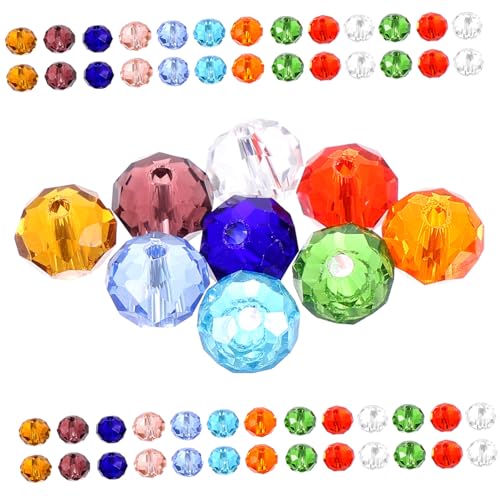 HOODANCOS 210Stücke DIY Glasperlen Kristallperlen Transparent Gemischte Farben für Schmuckherstellung Bastelset für Armbänder Perlen HOODANCOS 210Stücke DIY Glasperlen Kristallperlen Transparent Gemischte Farben für Schmuckherstellung Bastelset für Armbänder Perlen von HOODANCOS