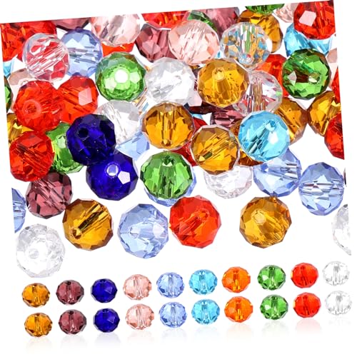 HOODANCOS 210Stücke DIY Glasperlen Kristallperlen für Schmuckherstellung Transparente Spacer Perlen für Armband und Halskette für Bastelprojekte und HOODANCOS 210Stücke DIY Glasperlen Kristallperlen für Schmuckherstellung Transparente Spacer Perlen für Armband und Halskette für Bastelprojekte und von HOODANCOS